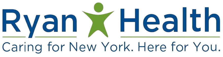 Ryan Health logo with slogan Caring for New York Here for You